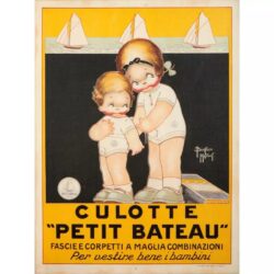 vintage small boat poster
