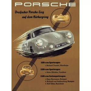affiche vintage porsche