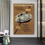 affiche vintage porsche