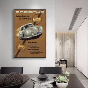 affiche vintage porsche