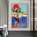 affiche vintage riviera