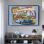 affiche vintage route 66