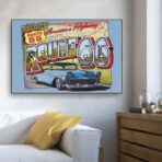 affiche vintage route 66