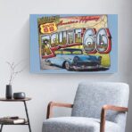 affiche vintage route 66