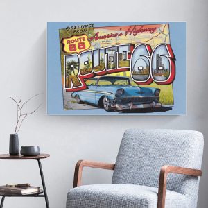 affiche vintage route 66