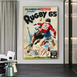 affiche vintage rugby