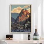 affiche vintage saint etienne