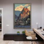 affiche vintage saint etienne