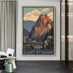 affiche vintage saint etienne