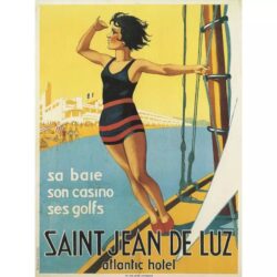 affiche vintage saint jean de luz