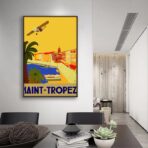 affiche vintage saint-tropez