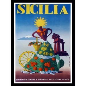affiche vintage sicile