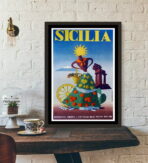 affiche vintage sicile