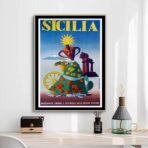 affiche vintage sicile