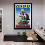 affiche vintage sicile
