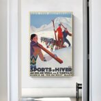 affiche vintage sport d'hiver