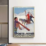 affiche vintage sport d'hiver