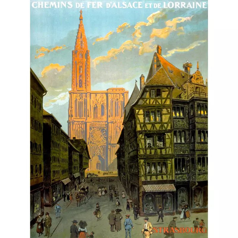 vintage poster strasbourg vintage poster strasbourg
