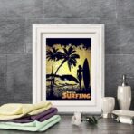 affiche vintage surf