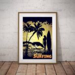 affiche vintage surf