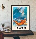 affiche vintage surf