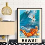 affiche vintage surf