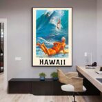 affiche vintage surf