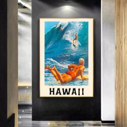affiche vintage surf