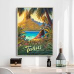 affiche vintage tahiti