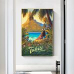 affiche vintage tahiti