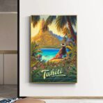 affiche vintage tahiti