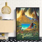 affiche vintage tahiti