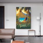 affiche vintage tahiti