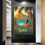 affiche vintage tahiti