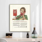 affiche vintage téléphone