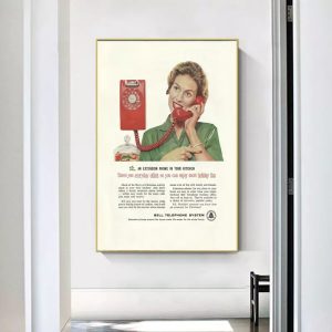 affiche vintage téléphone