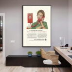affiche vintage téléphone