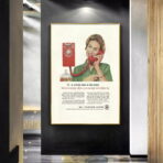 affiche vintage téléphone