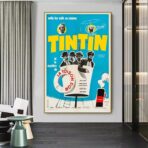 affiche vintage tintin