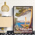 affiche vintage toulon
