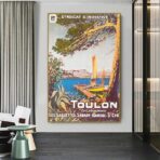 affiche vintage toulon