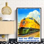 affiche vintage train