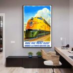 affiche vintage train
