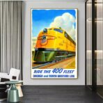 affiche vintage train