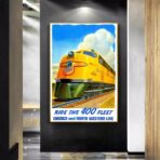 affiche vintage train