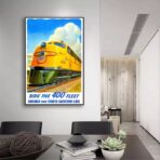 affiche vintage train