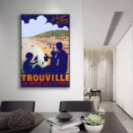 affiche vintage trouville