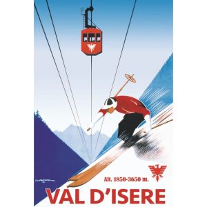 affiche vintage val d'isère