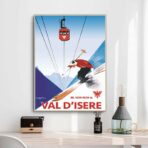 affiche vintage val d'isère