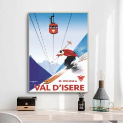 affiche vintage val d'isère